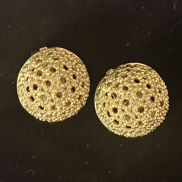 Vintage Christian Dior Dome Clip-On Earrings - Picture 1 of 2
